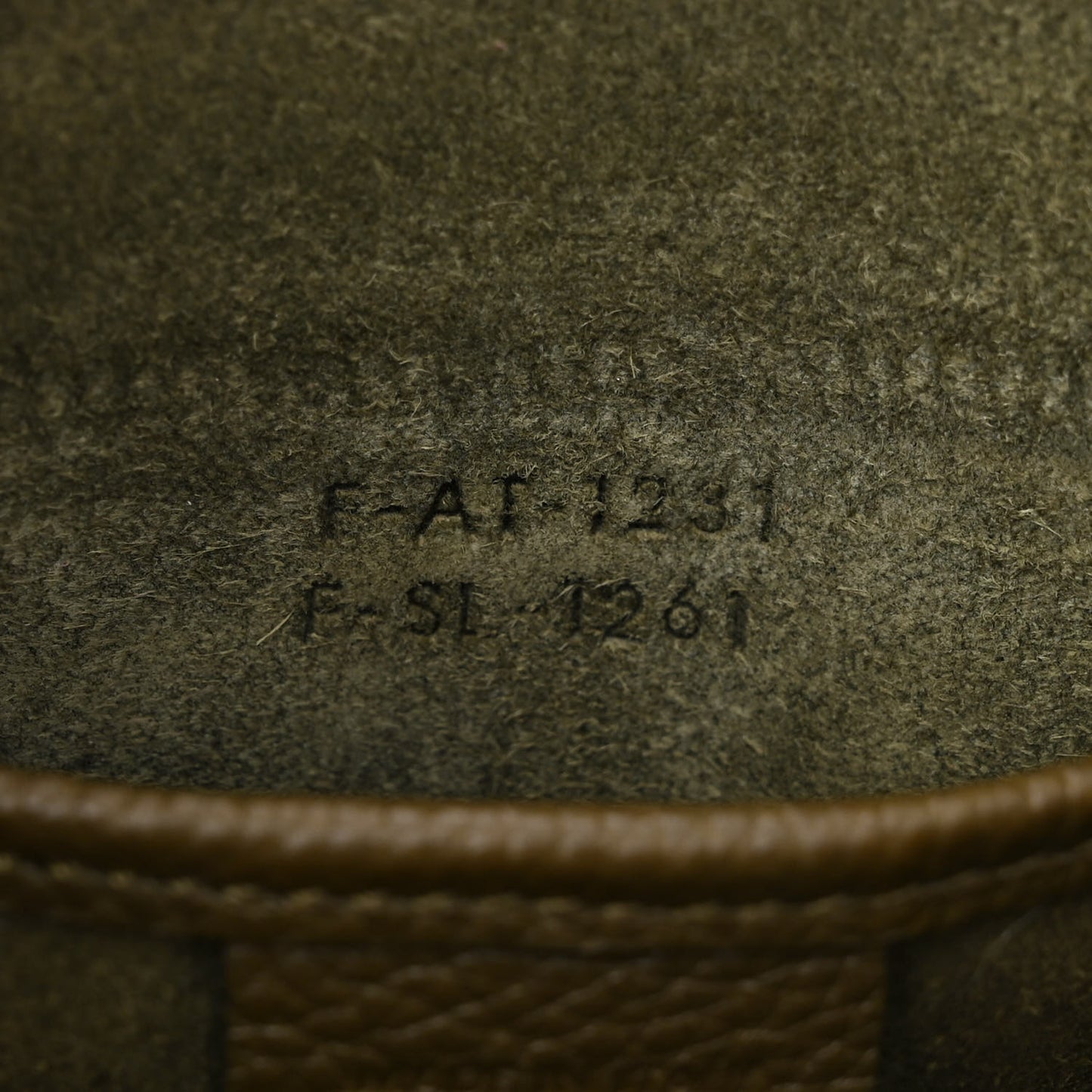 Drummed Calfskin Nano Luggage Dark Olive