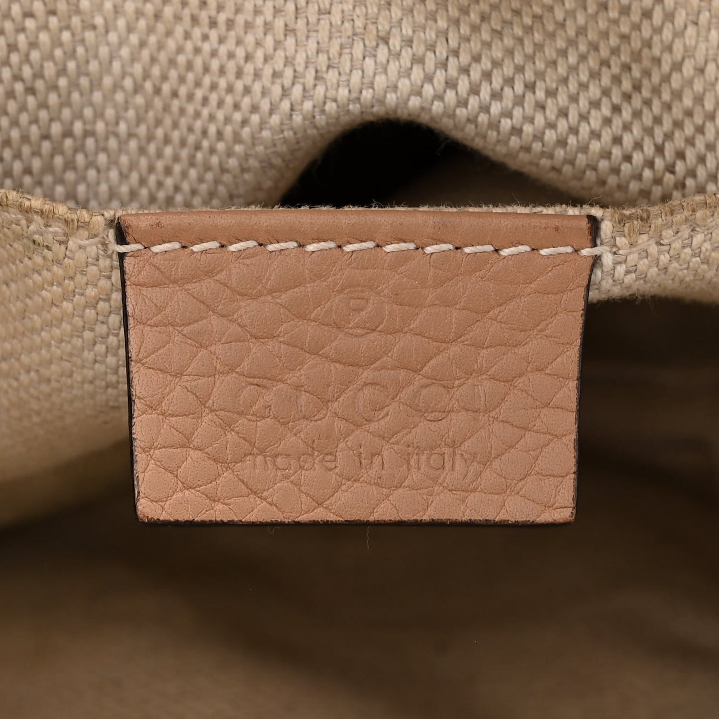 Pebbled Calfskin Small Soho Disco Bag Camelia