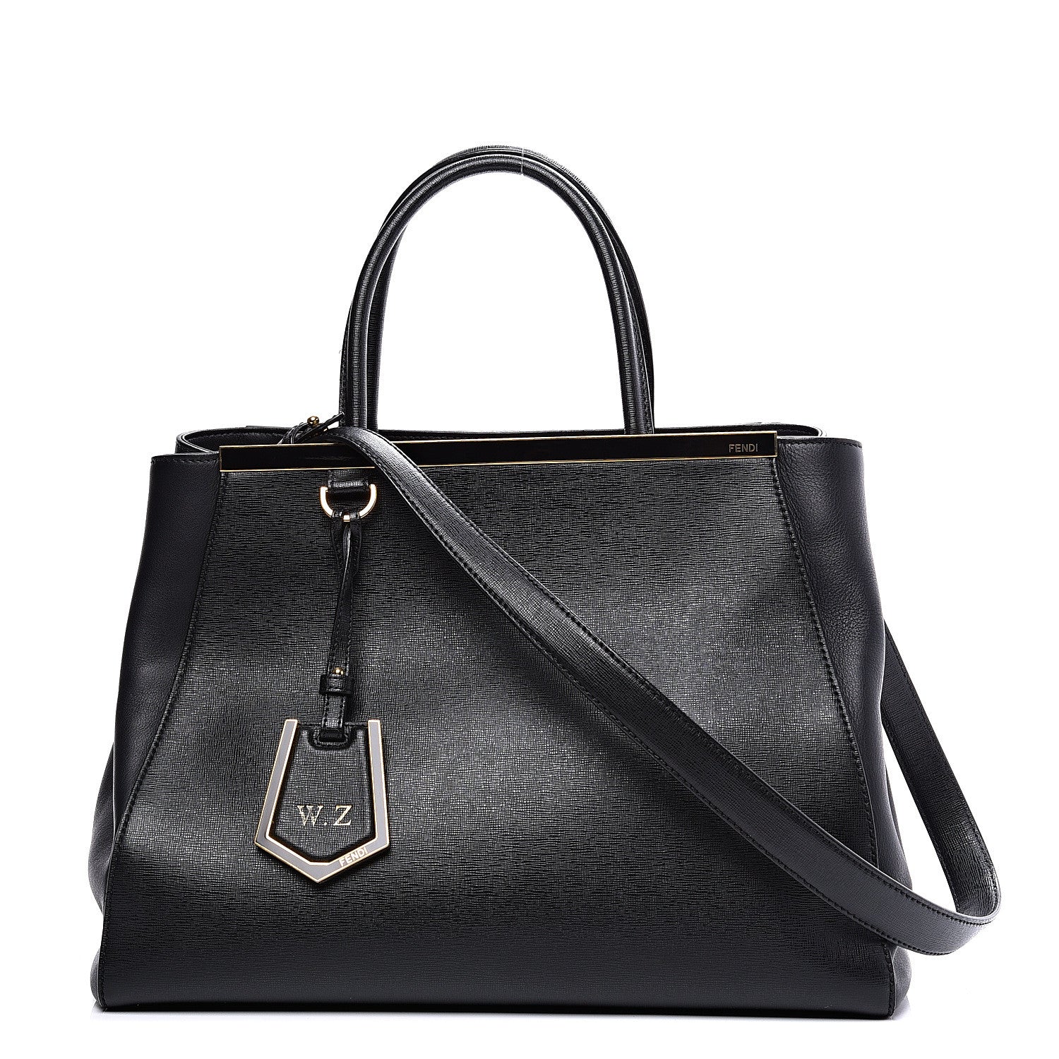 Fendi Vitello Elite Regular 2Jours Tote Black 1 of 11