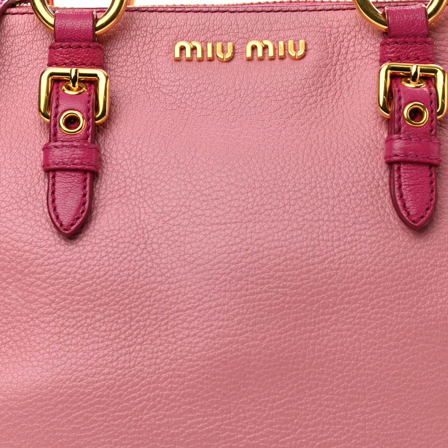 Goatskin Madras Bi-Color Bowling Bag Rosa Peonia