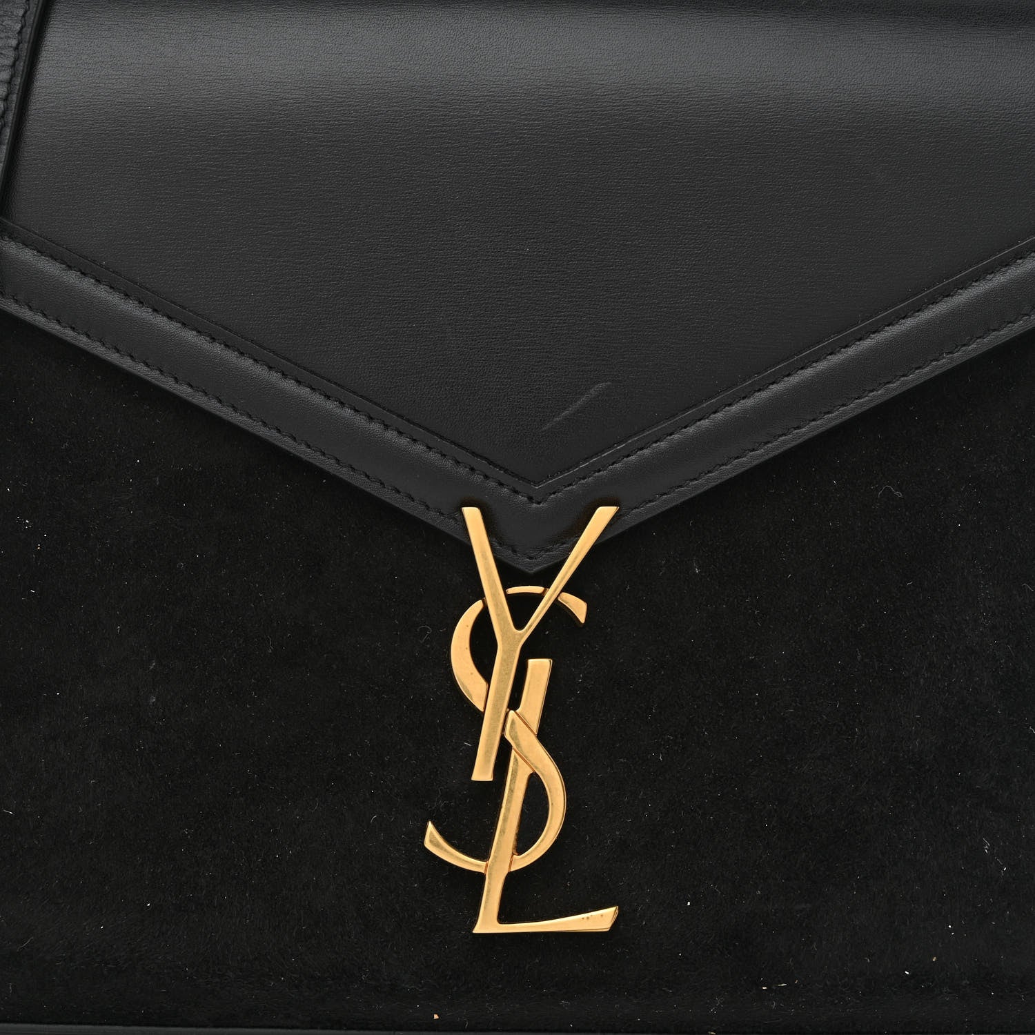Saint Laurent Kid Scamosciato Smooth Calfskin Medium Classic Monogram Cassandra Top Handle Black Rouge Legion 8 of 12