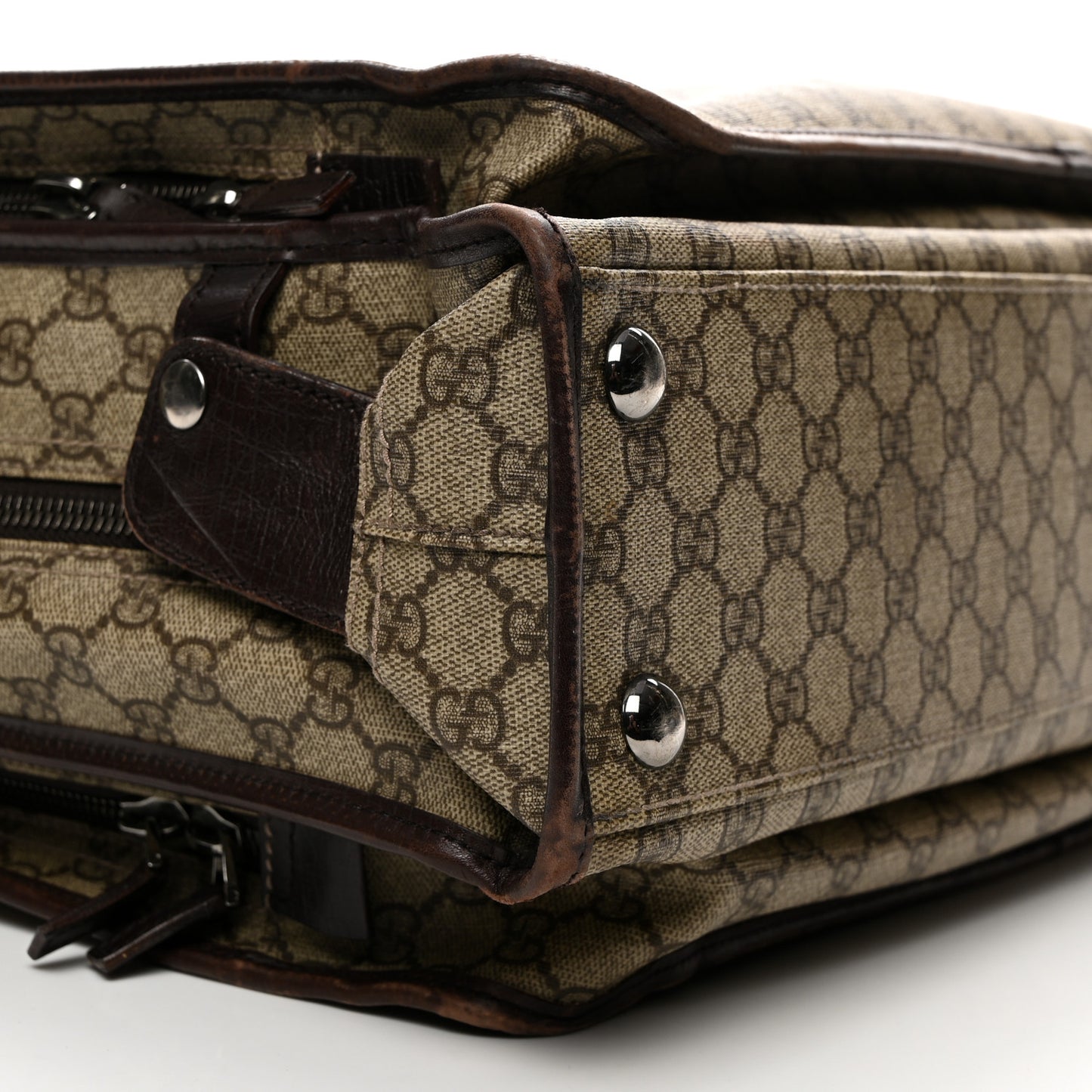 GG Plus Monogram Travel Bag Dark Brown