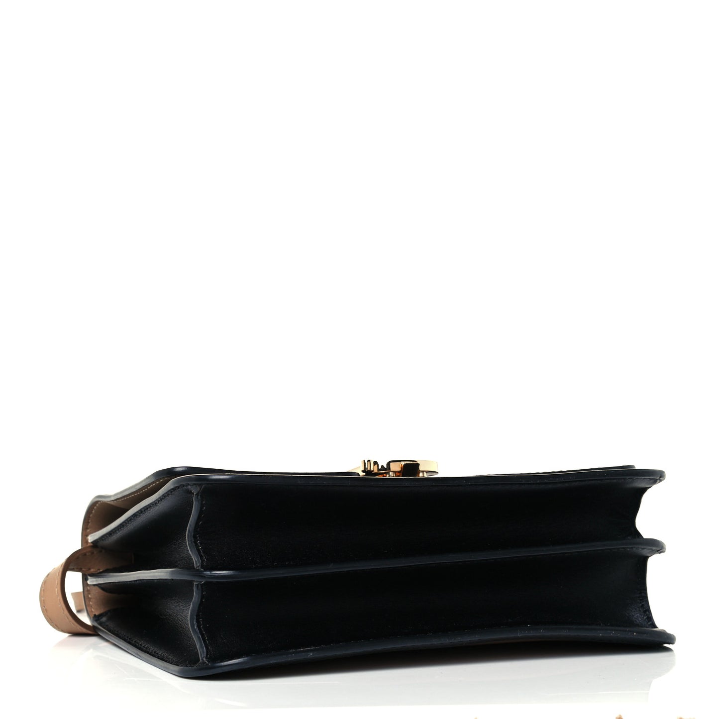 Calfskin Small TB Envelope Clutch Bag Malt Brown