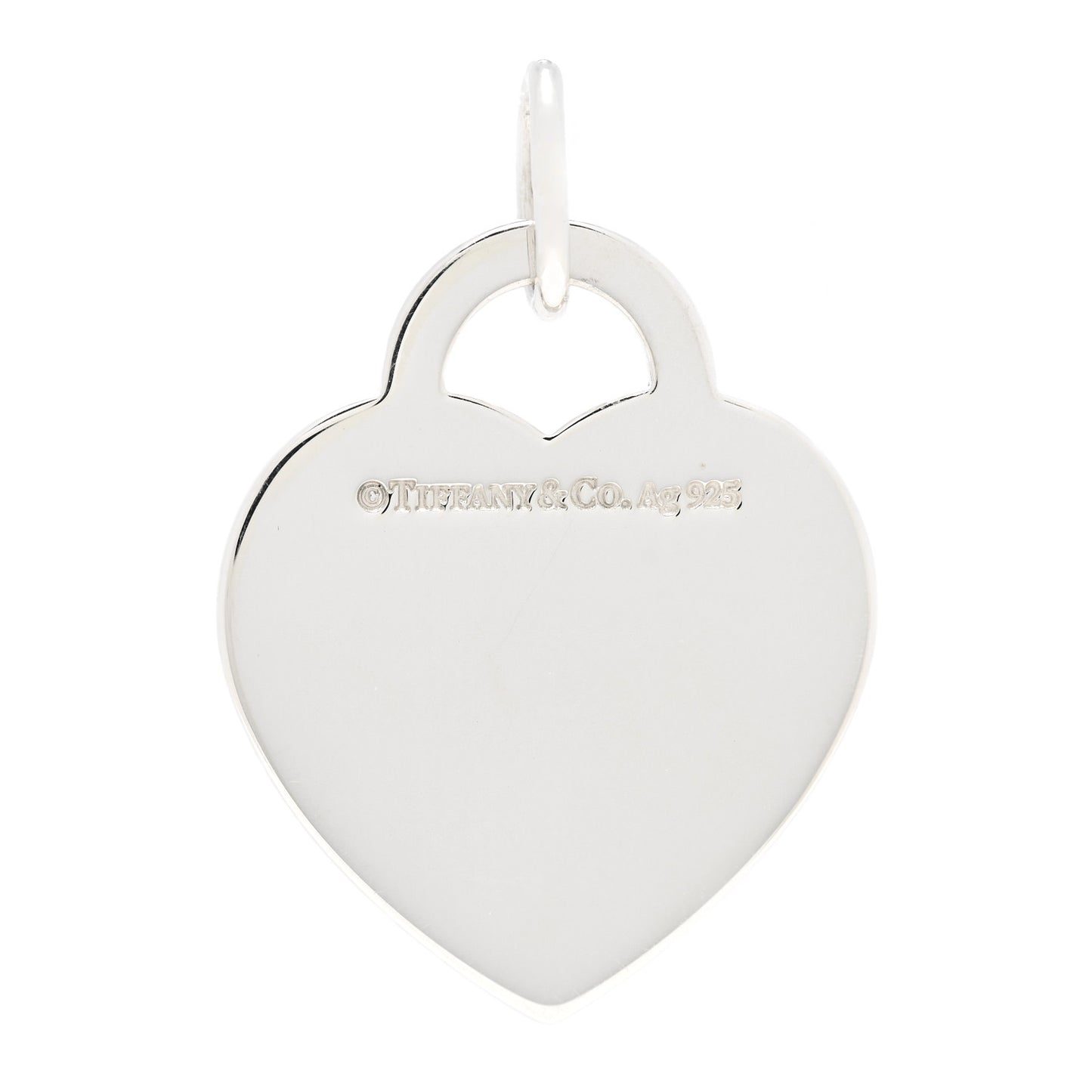 Sterling Silver Enamel Return to Tiffany Heart Tag Charm Pink