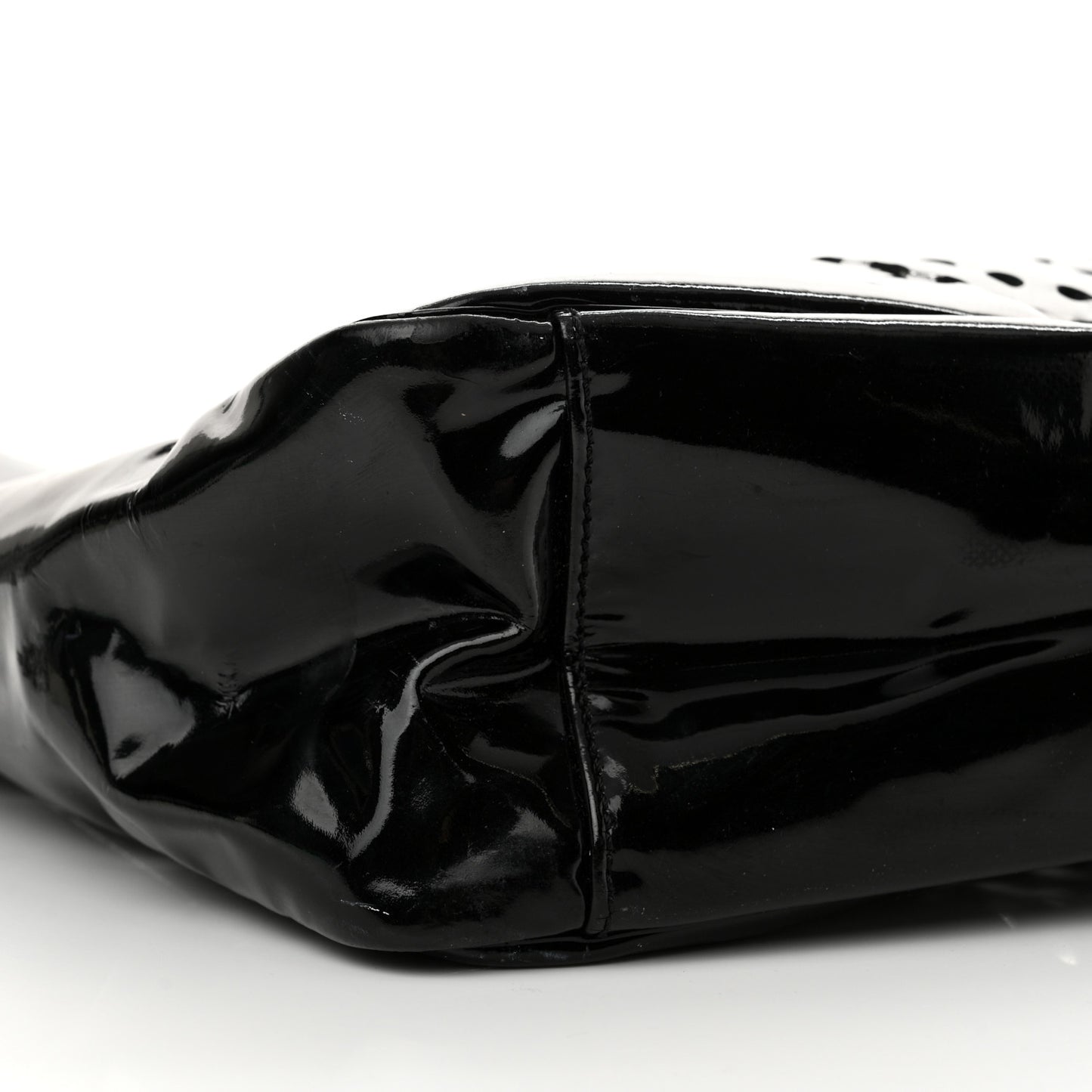 Patent Perforated CC Handle Bag Black