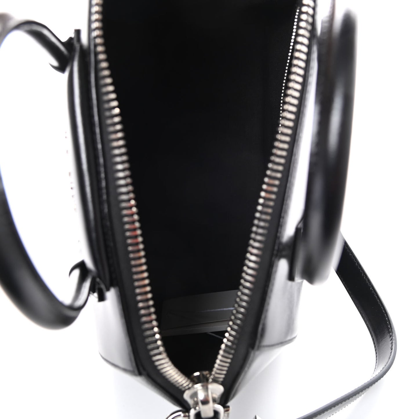 Shiny Lord Calfskin Small Antigona Black