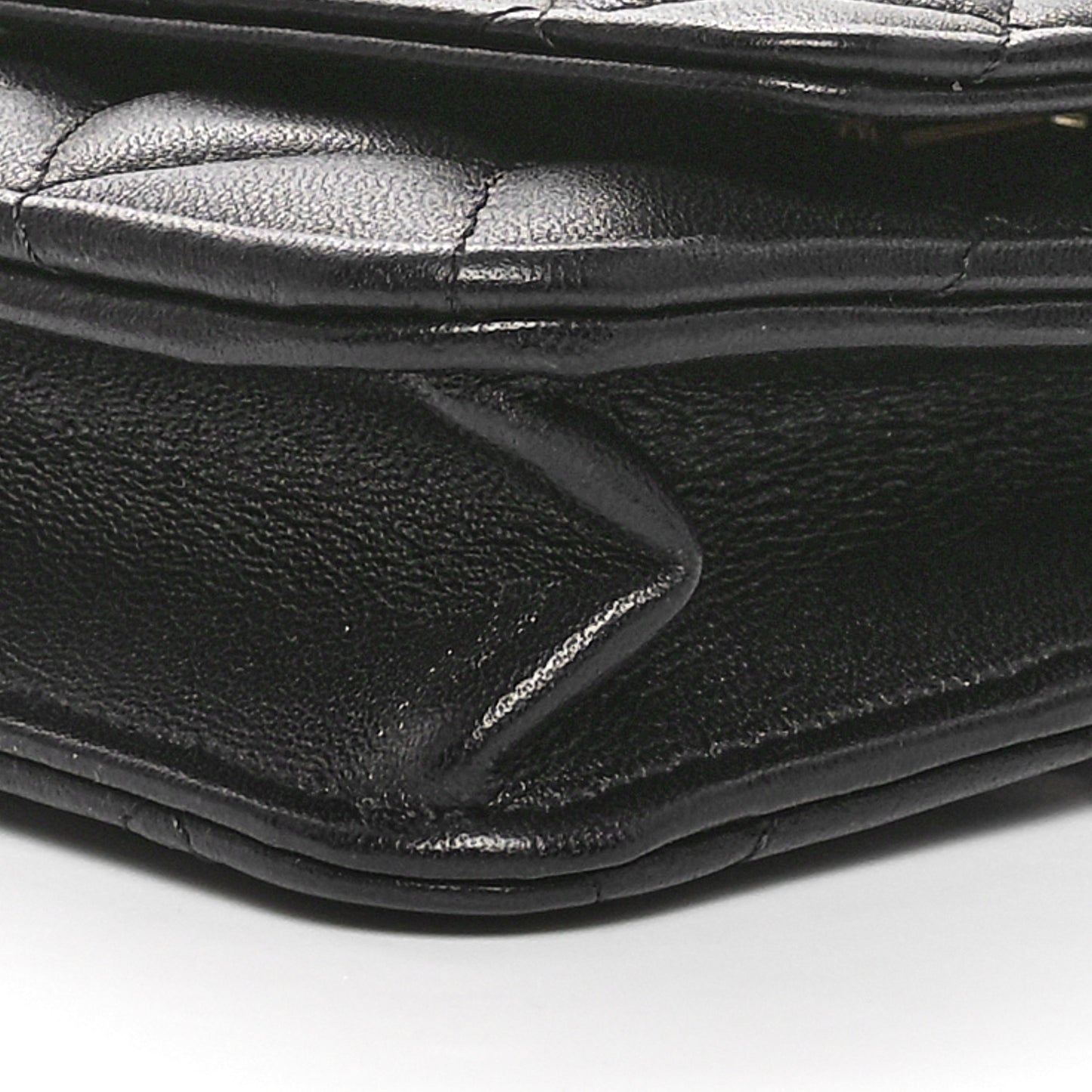 Lambskin Plexiglass Quilted Coco Love Wallet On Chain WOC Black