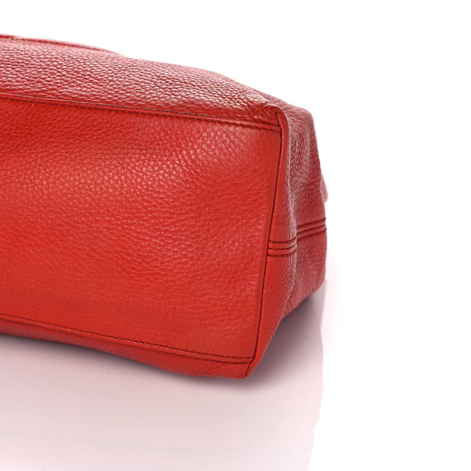 Gucci Pebbled Calfskin Medium Soho Chain Shoulder Bag Tabasco Red 9 of 9