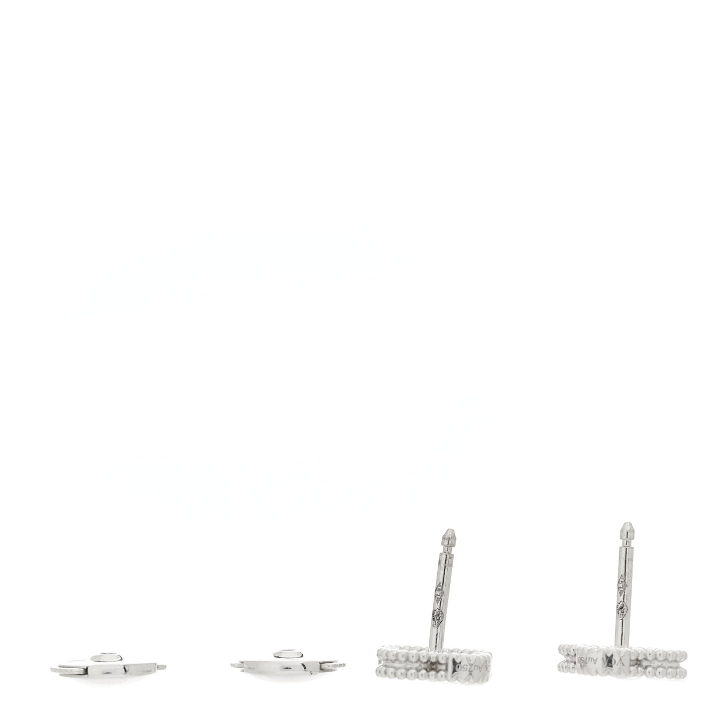 18K White Gold Diamond Sweet Alhambra Earrings