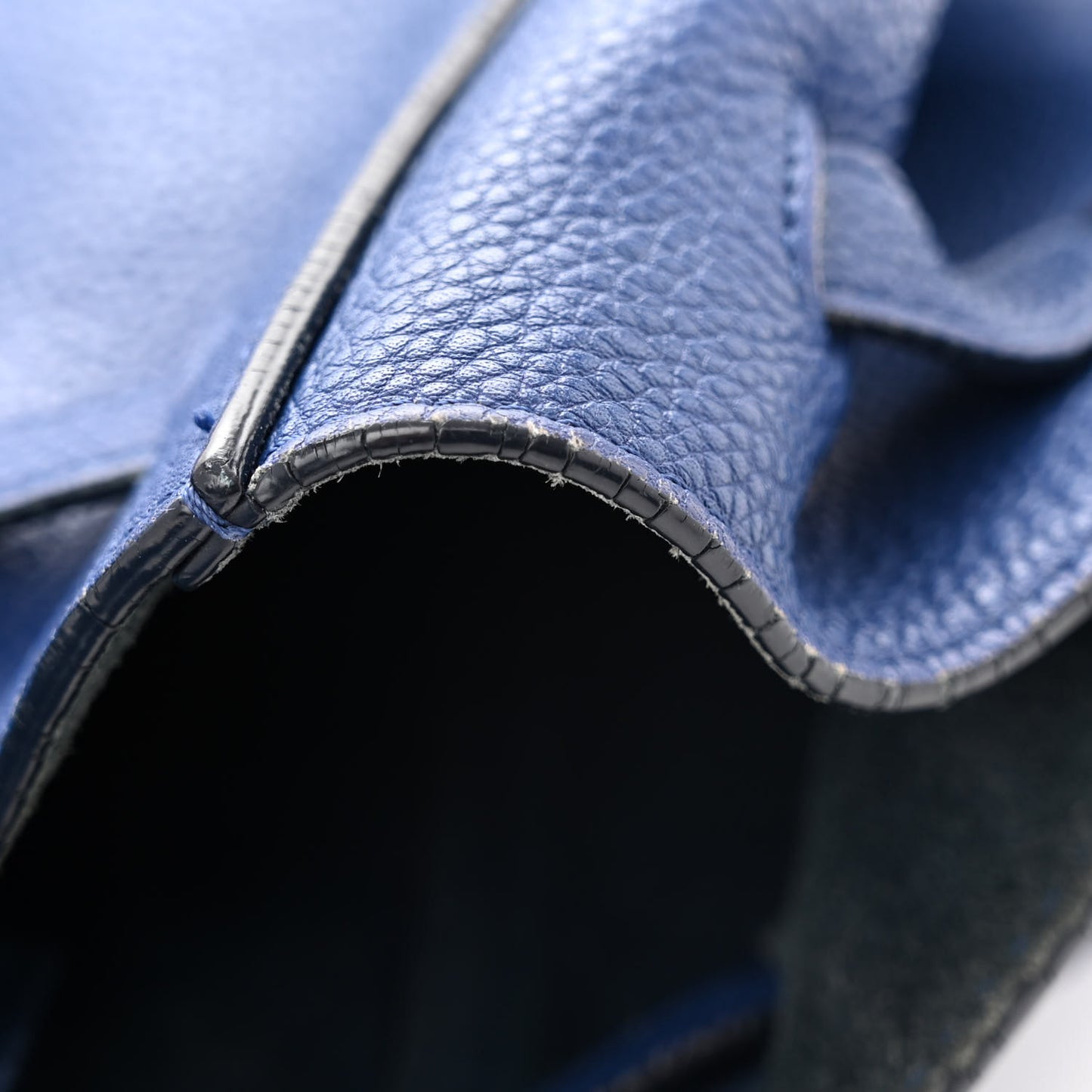 Soft Grained Calfskin Medium Belt Cabas Phantom Indigo