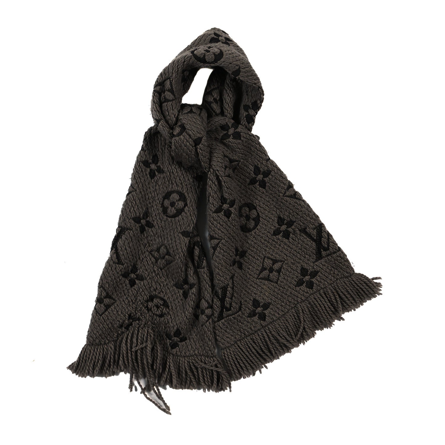 Wool Silk Logomania Scarf Verone