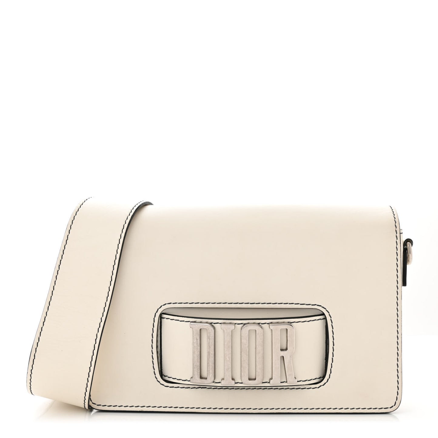 Smooth Calfskin Dio(r)evolution Flap Bag Off White