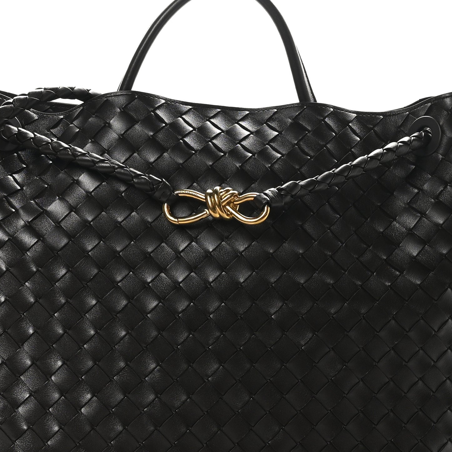 Nappa Intrecciato Large Andiamo Shoulder Bag Fondant