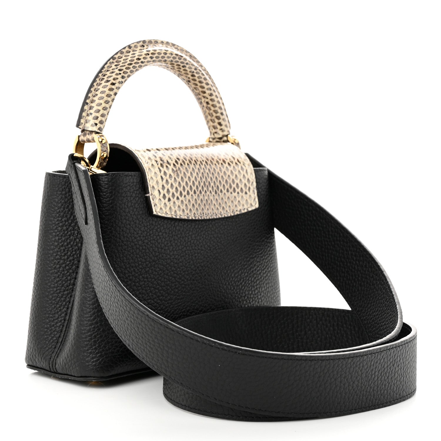 Louis Vuitton Taurillon Ayers Mini Capucines Black 3 of 12