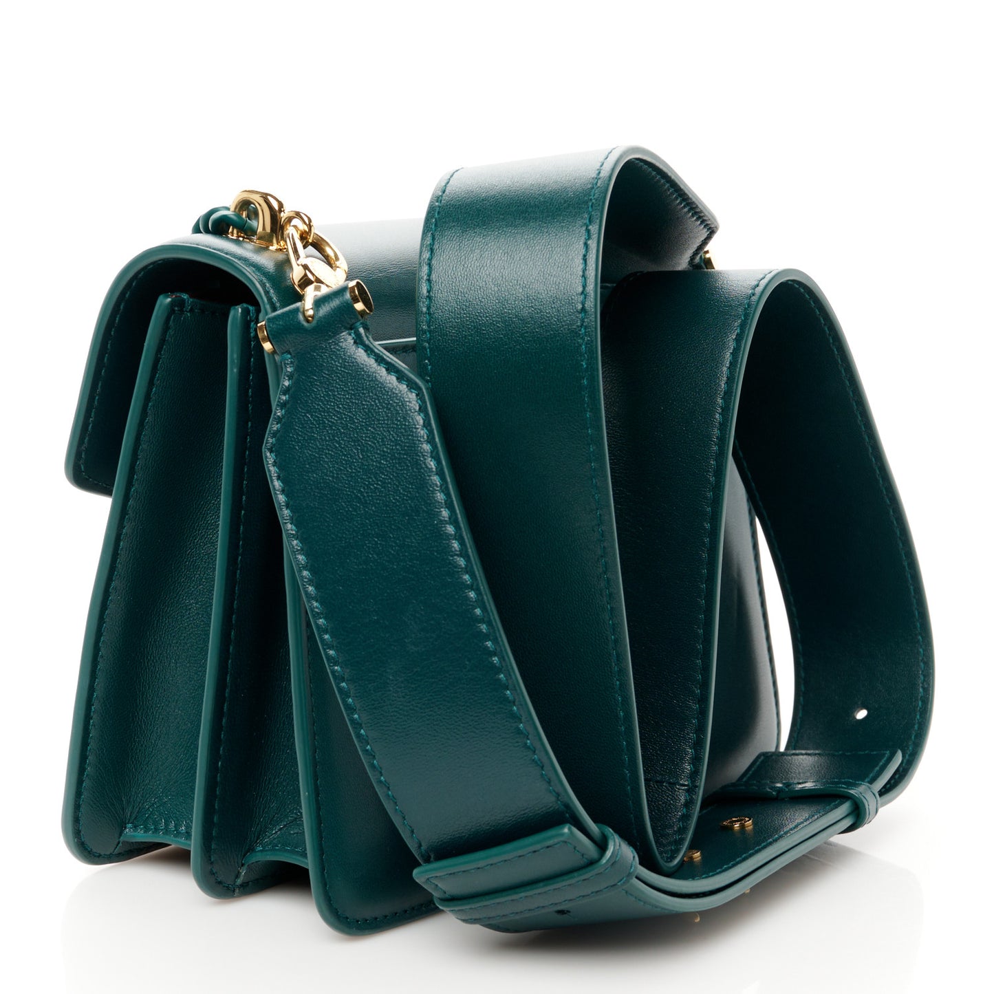 Nappa Monochrome Serpenti Forever Maxi Chain Crossbody Bag Green