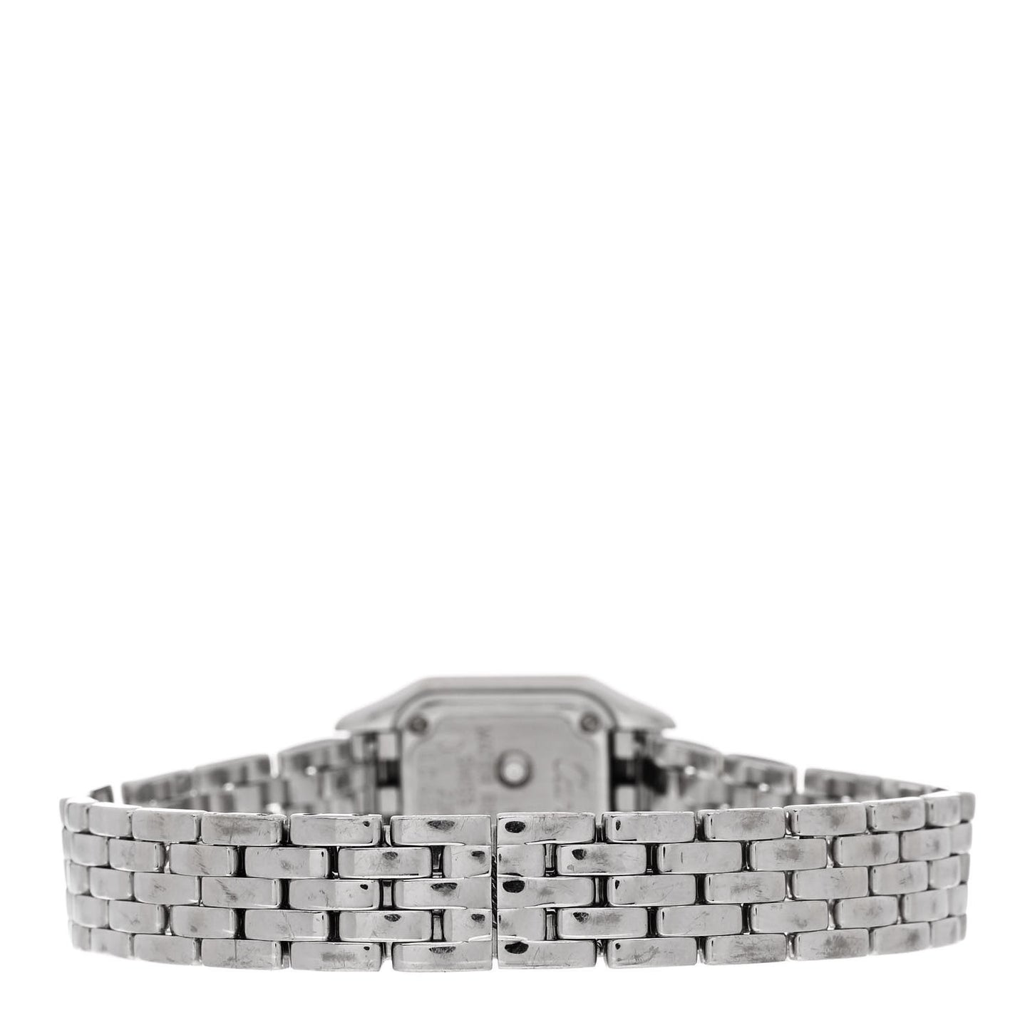 18K White Gold Diamond Bezel 17mm Double Row Panthere Quartz Watch