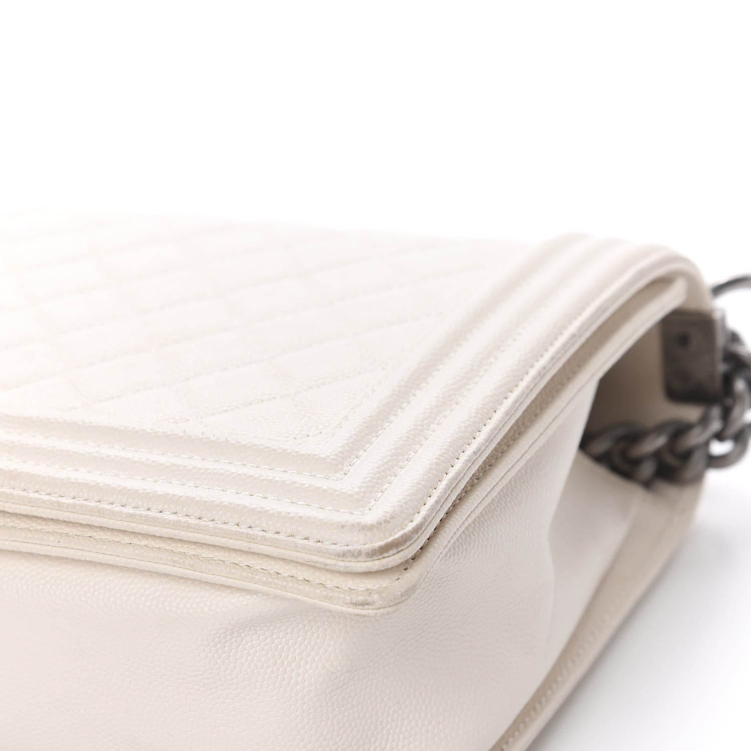 Chanel Caviar Quilted Medium Boy Flap Ivory 9 of 18