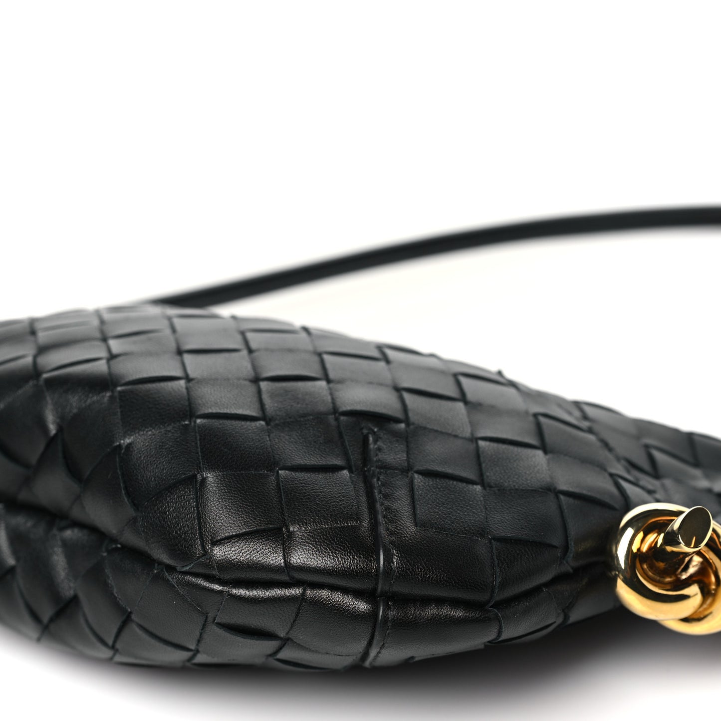 Nappa Intrecciato Mini Solstice Shoulder Bag Black