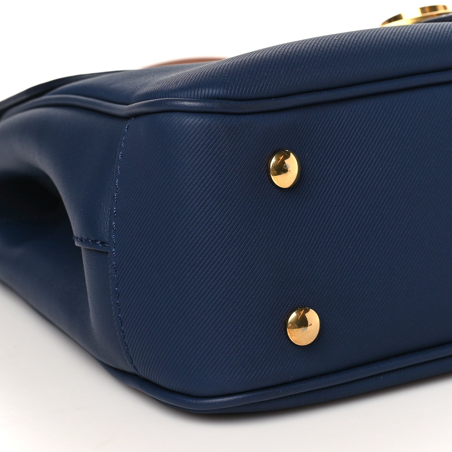 Burberry Trench Calfskin Medium DK88 Top Handle Bag Ink Blue 7 of 8