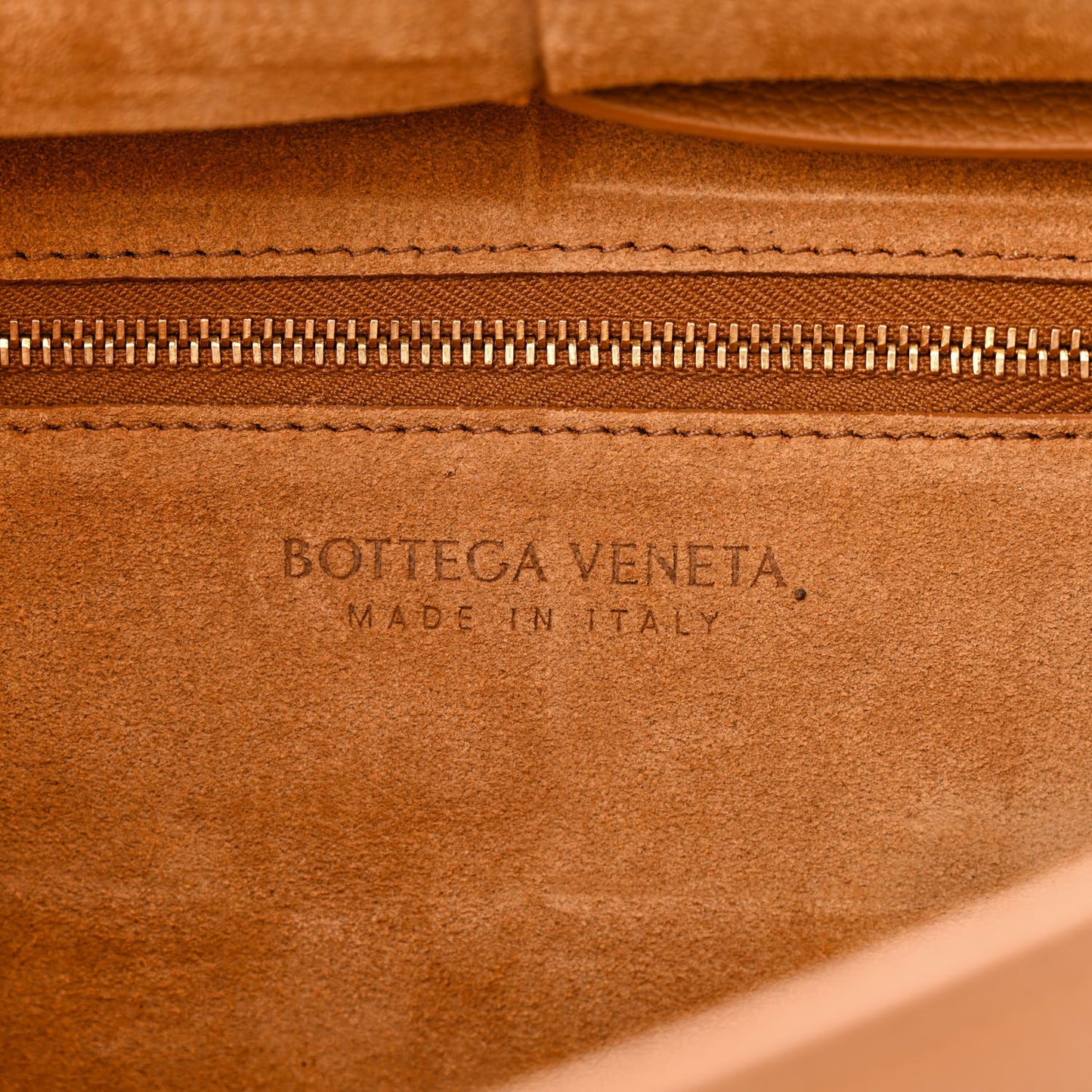 Grained Calfskin Maxi Intrecciato Mini Arco Caramel