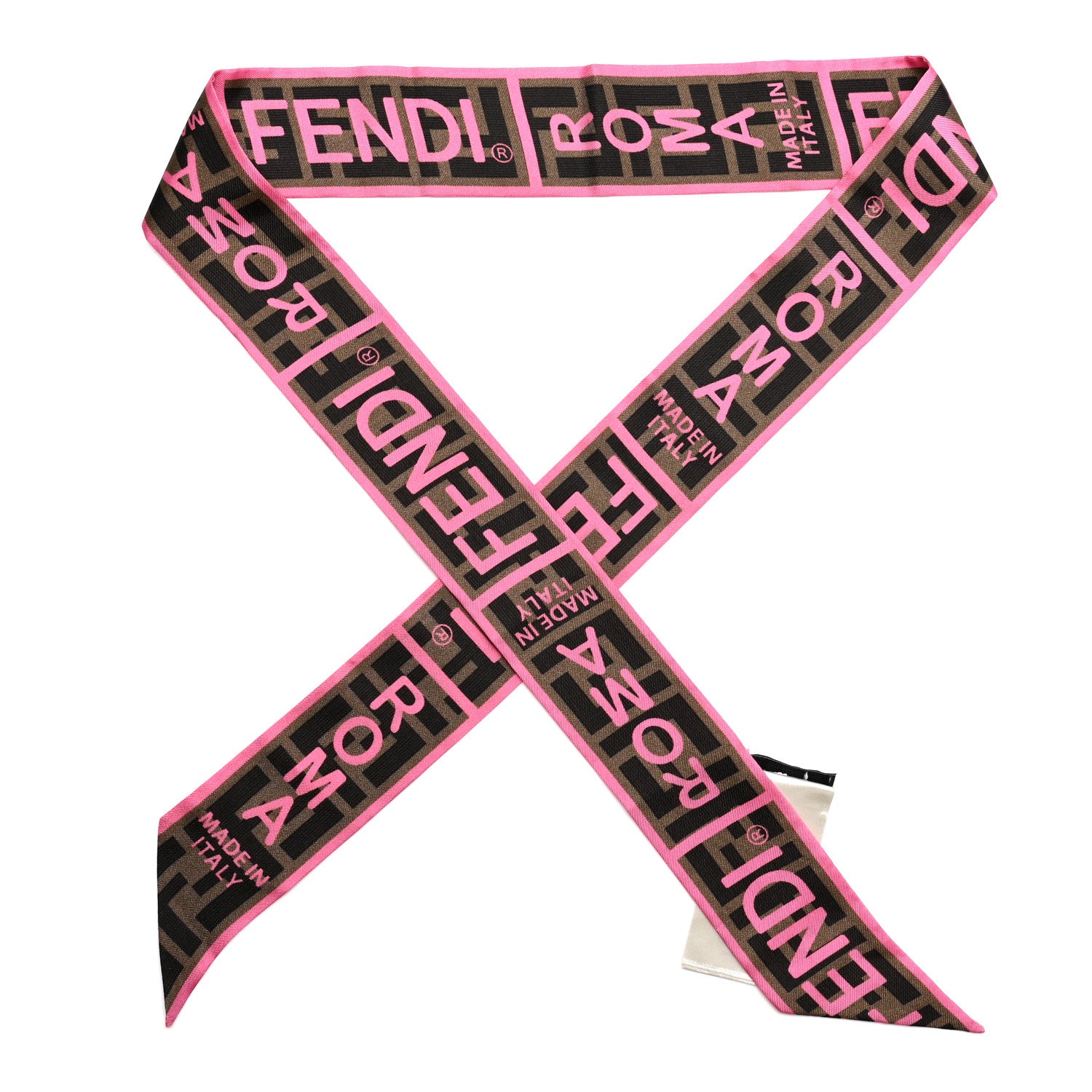 Fendi Silk Wrappy Bandeau Pink Tobacco 1694481 – FASHIONPHILE