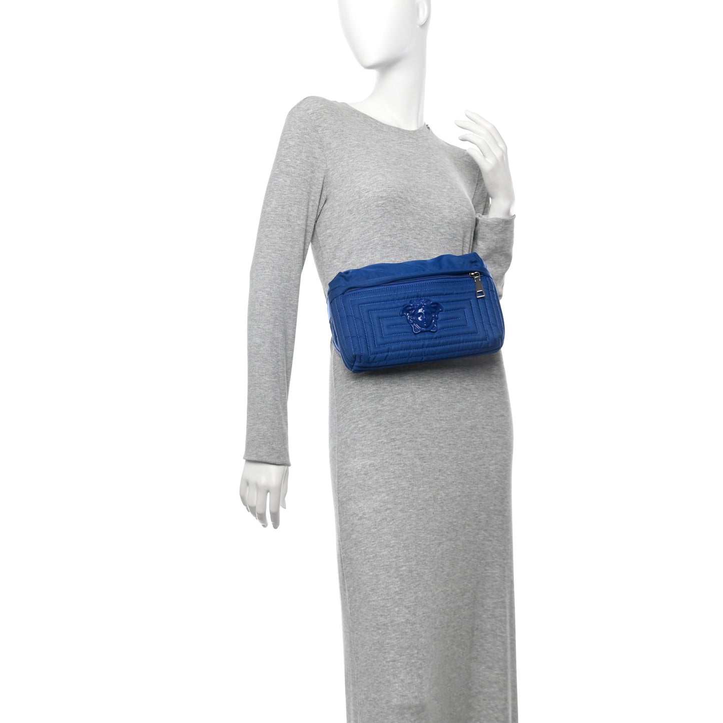 Nylon Palazzo Medusa Belt Bag Blue