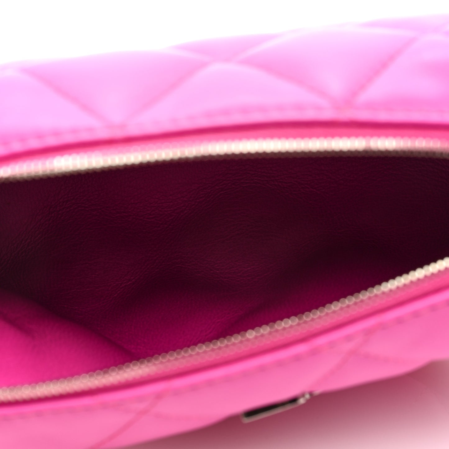Nappa Calfskin Quilted XS Touch B Camera Shoulder Bag Fuchsia