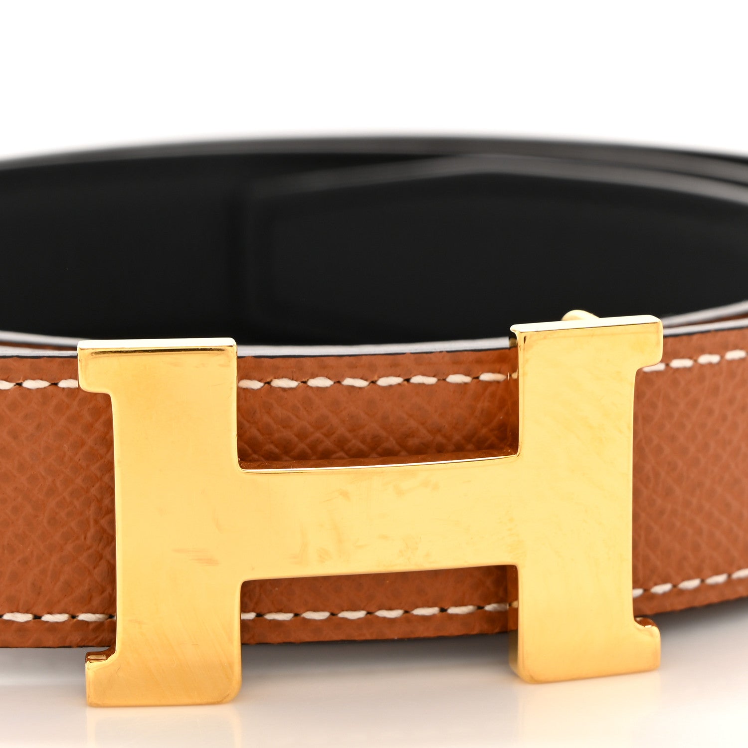 Hermes Swift Epsom 24mm Mini Constance H Belt 80 Black Gold 9 of 9
