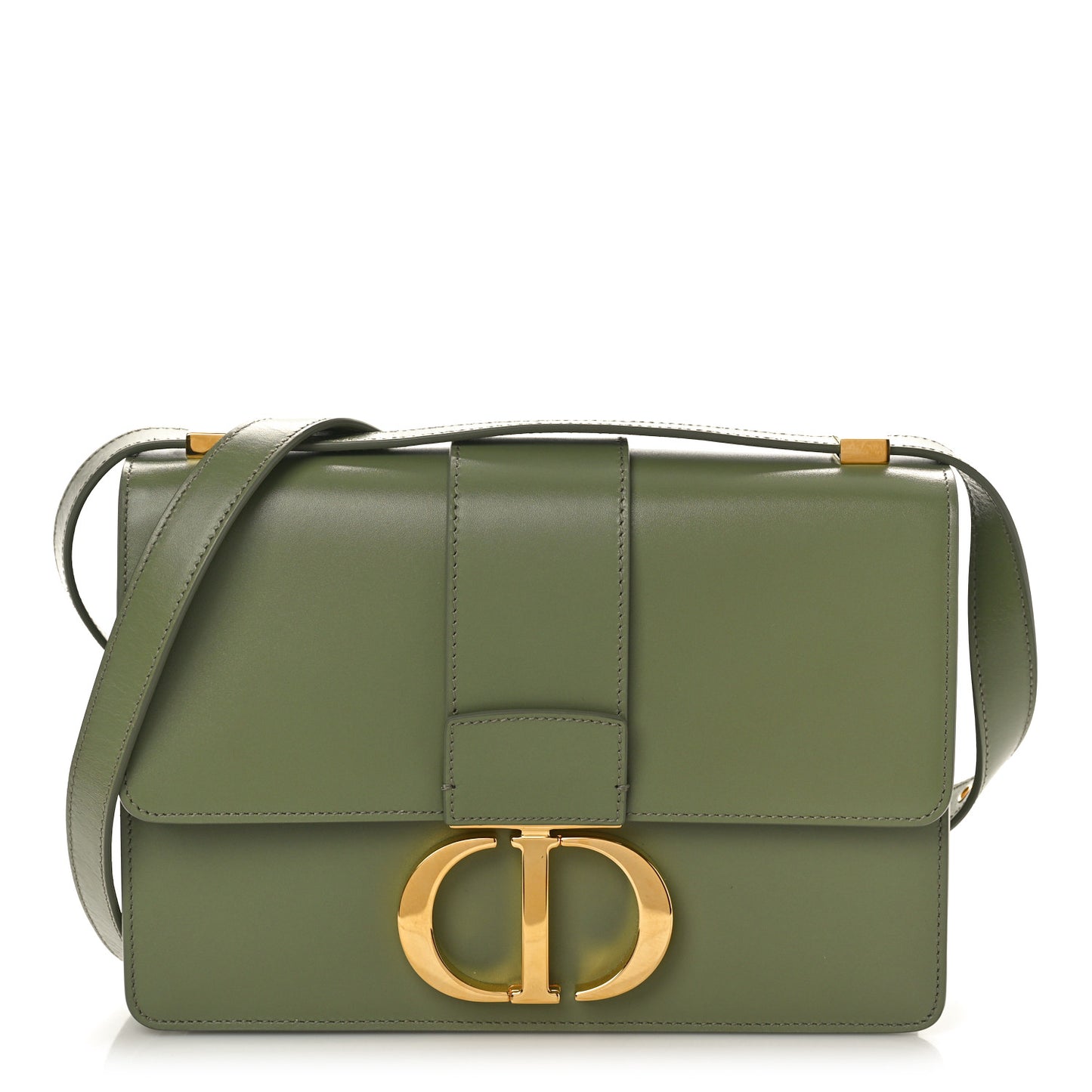 Smooth Calfskin 30 Montaigne Flap Bag Mint Green