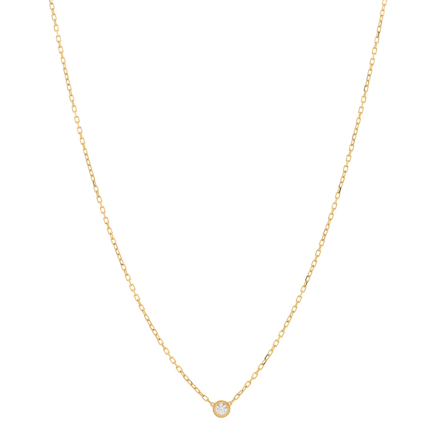 Cartier 18K Yellow Gold Diamond SM D'Amour Pendant Necklace 1 of 3