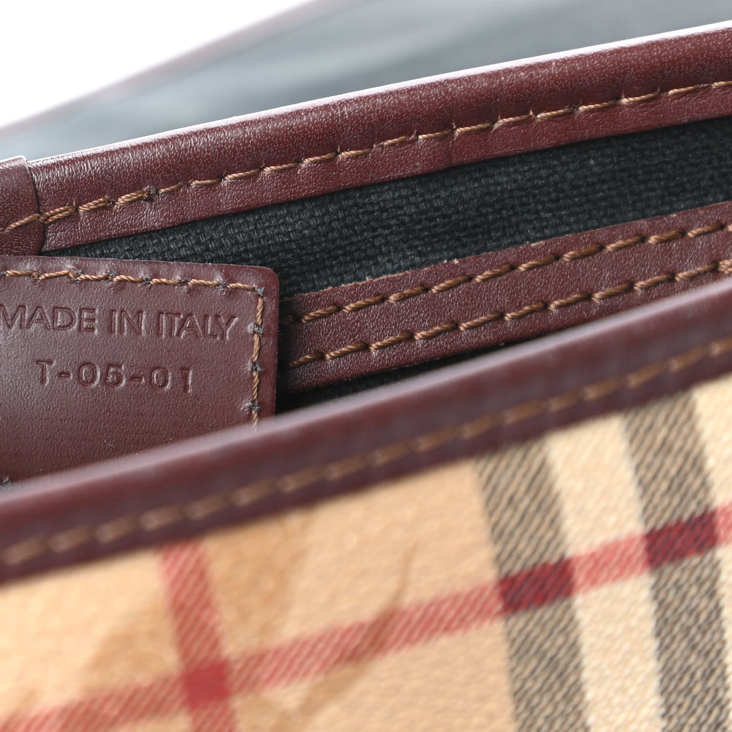 Haymarket Check Buckle Crossbody Bag Brown