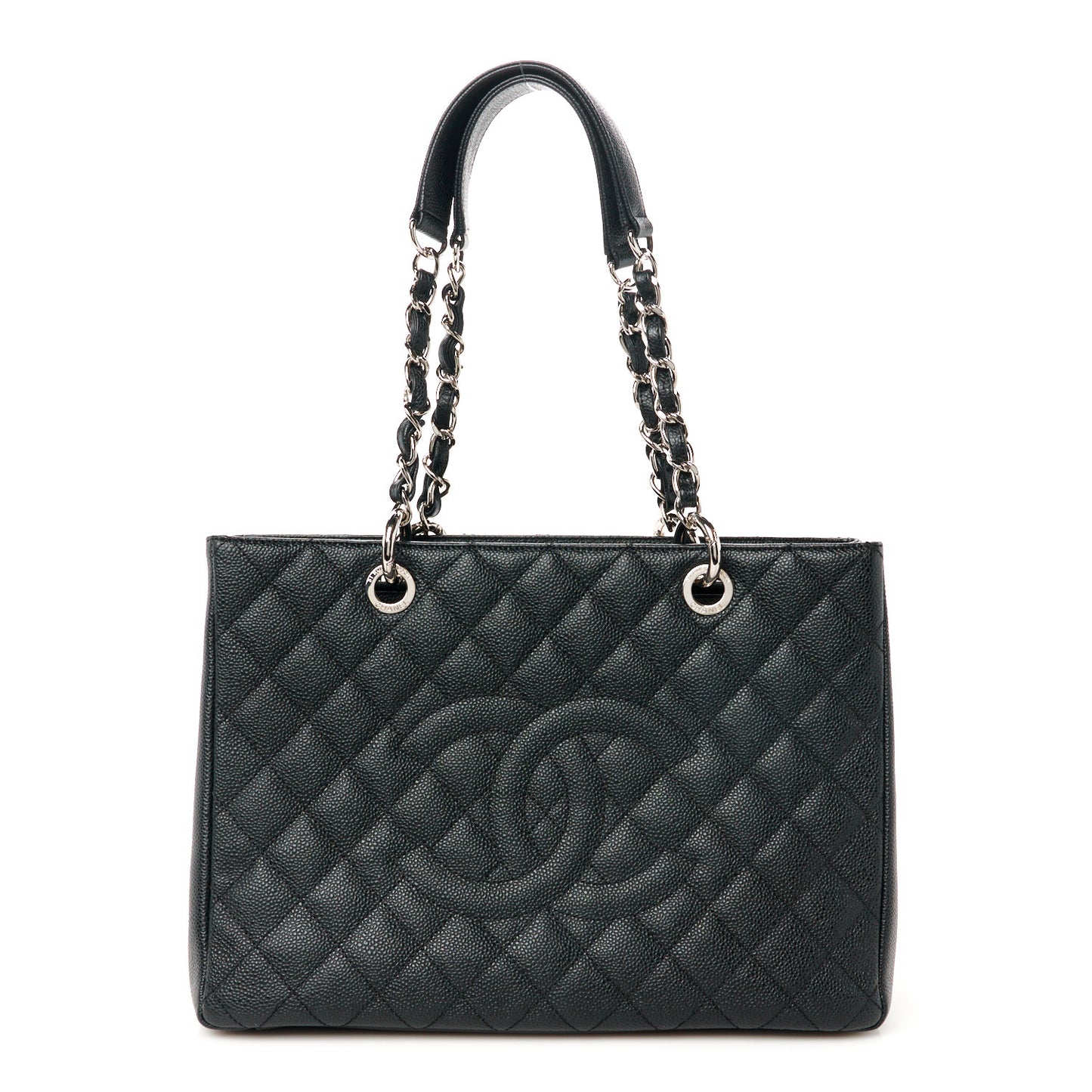 Caviar Quilted Grand Shopping Tote GST Black