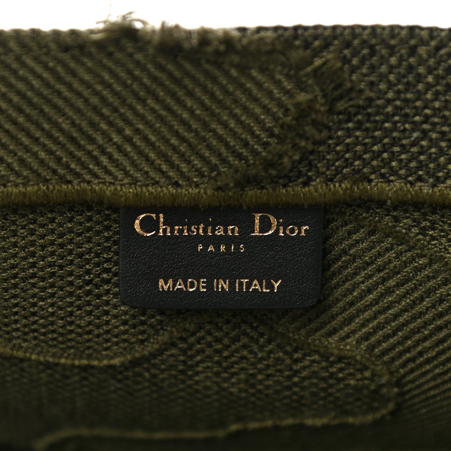 Canvas Embroidered Camouflage Book Tote Green