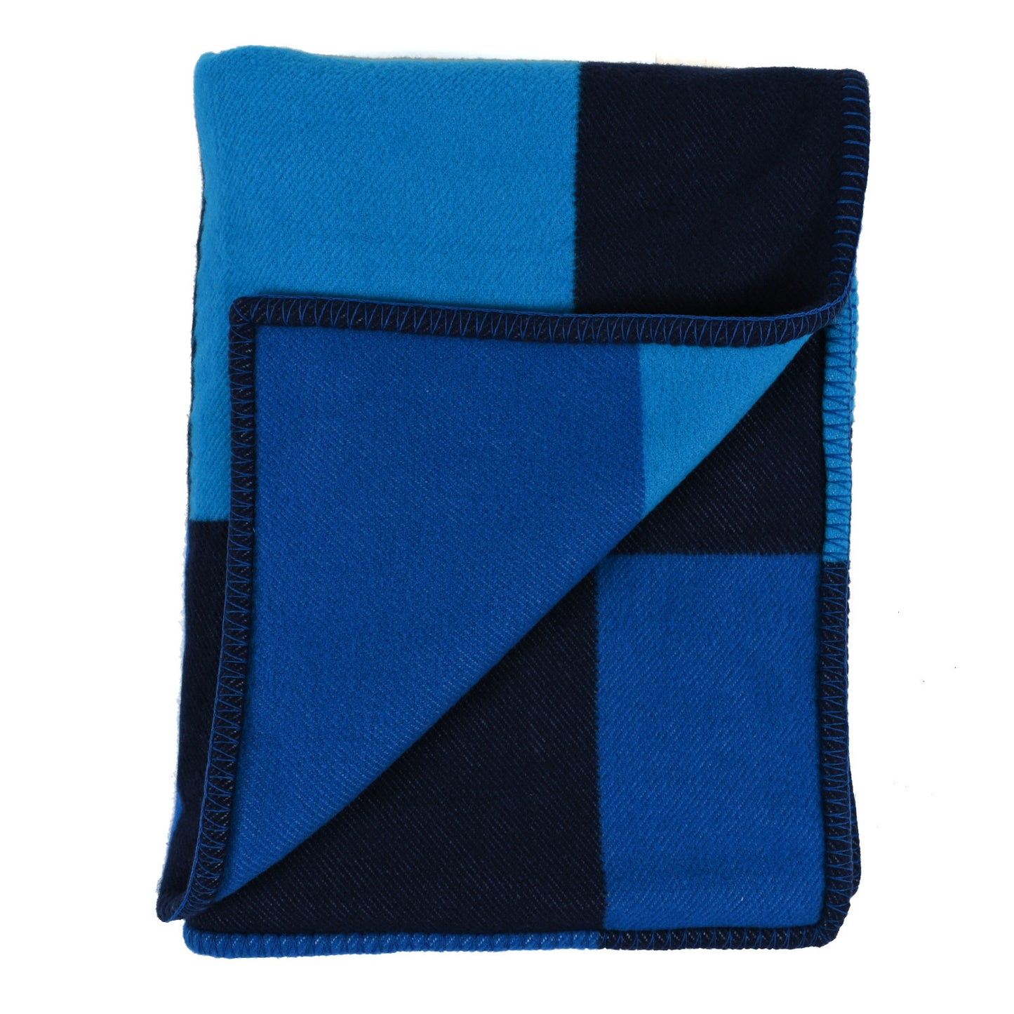 Wool Cashmere H Riviera Blanket Bleu Paon