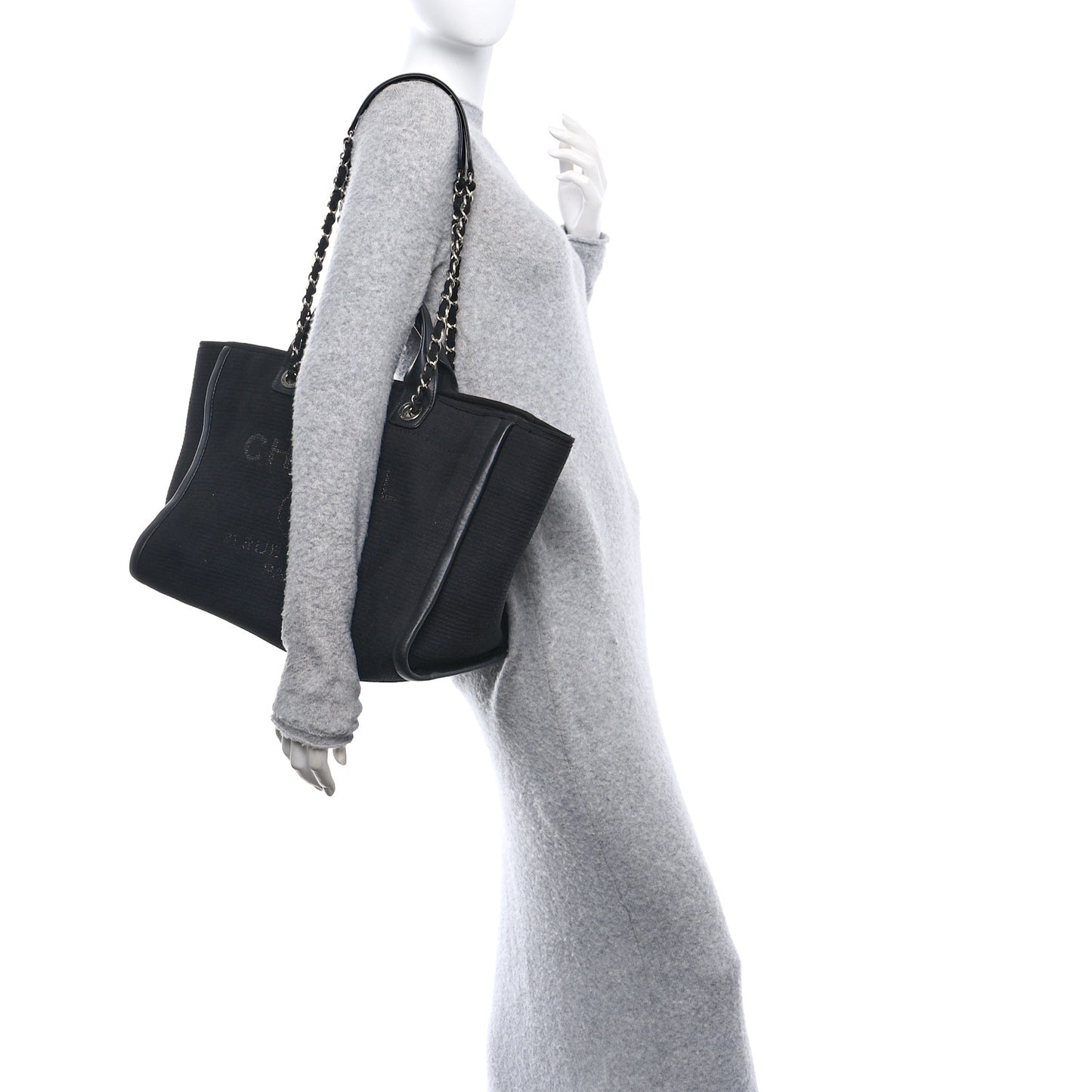 Canvas Medium Deauville Tote Black