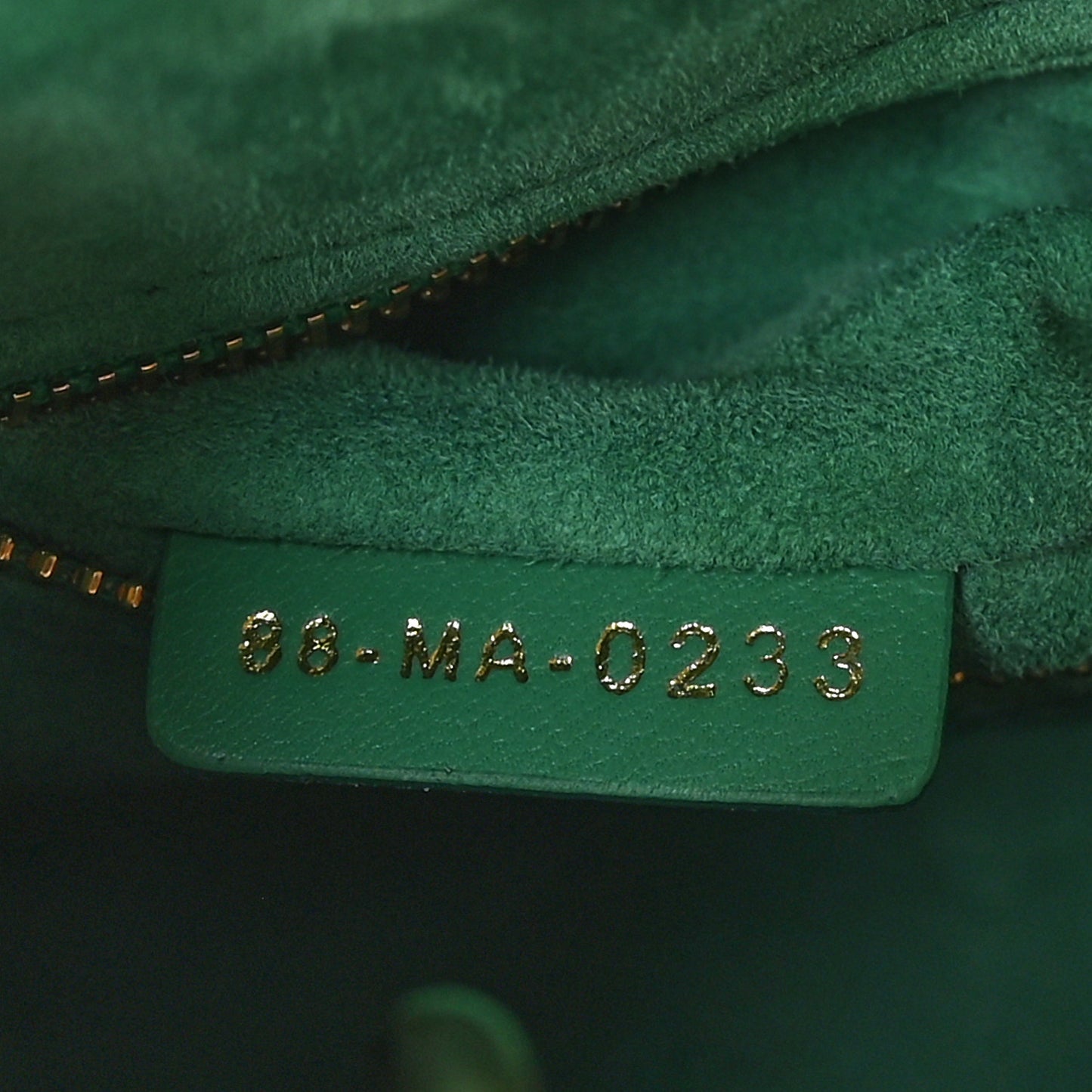 Lambskin Cannage Small My ABCDior Lady Dior Green