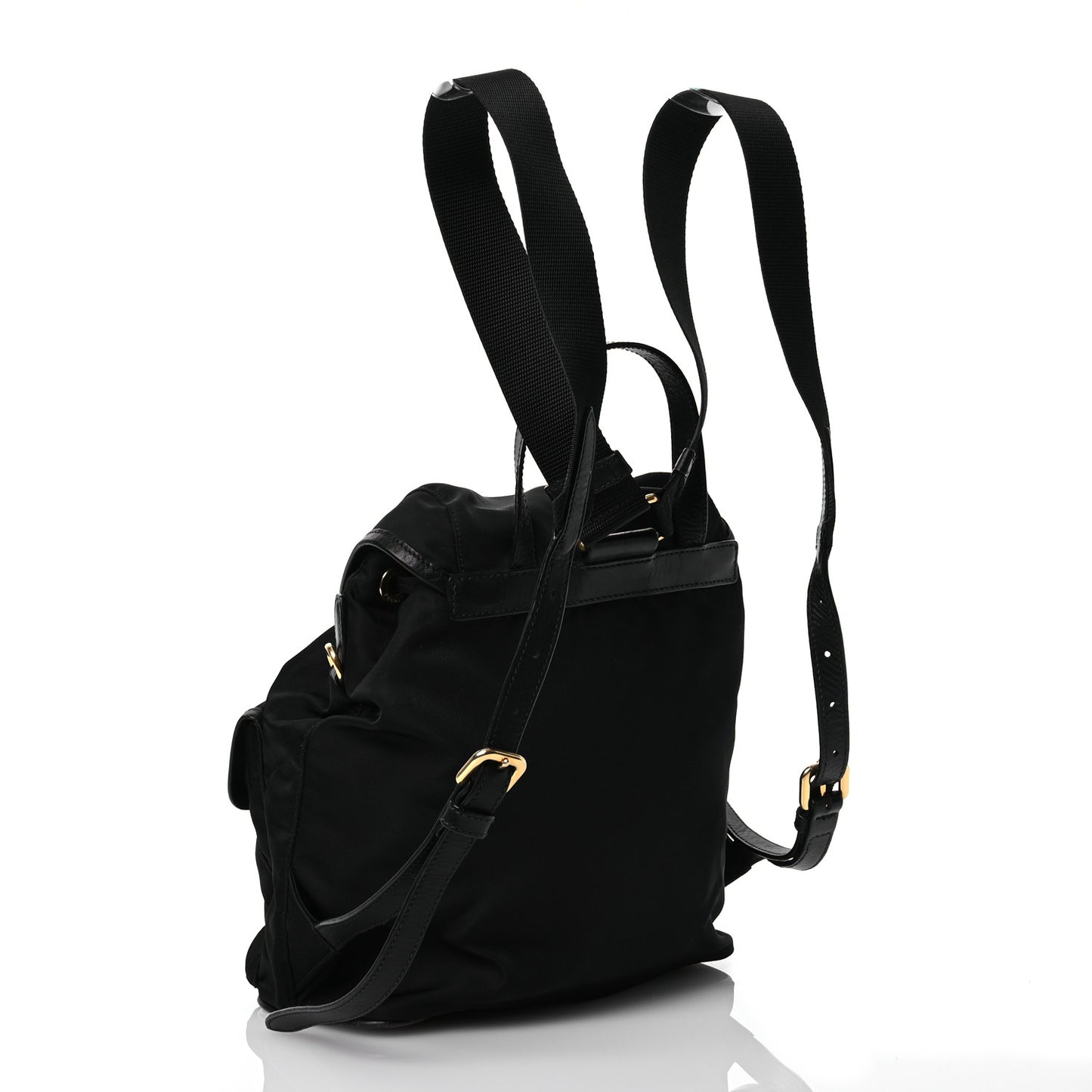 Tessuto Nylon Soft Calfskin Backpack Black