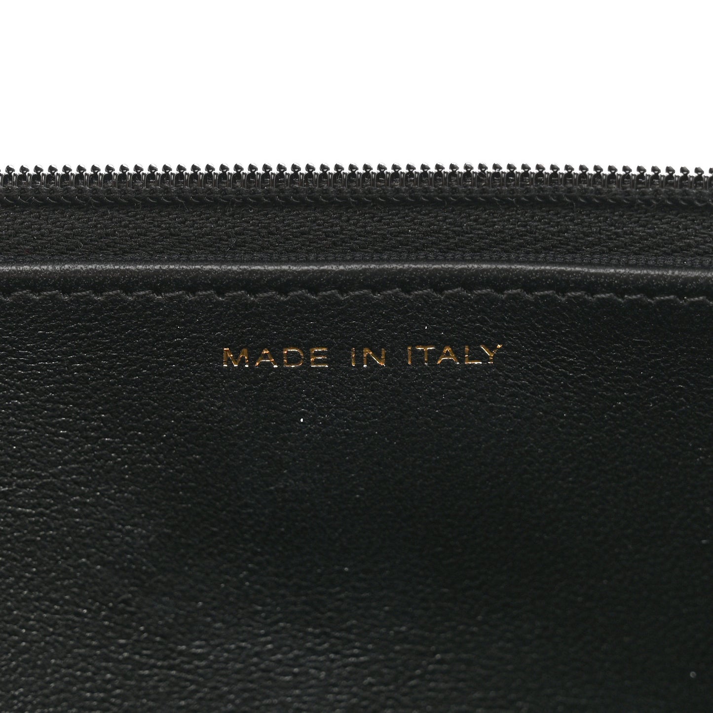 Shiny Lambskin Quilted Dynasty Wallet On Chain WOC Black