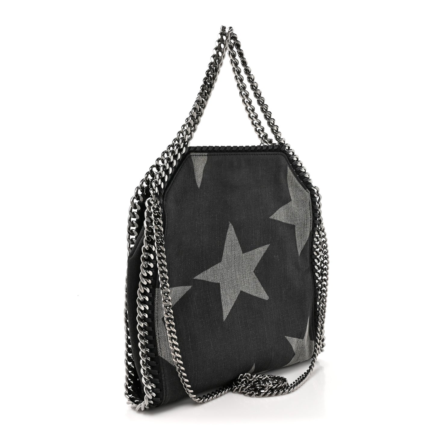 Denim Star Mini Falabella Tote Black
