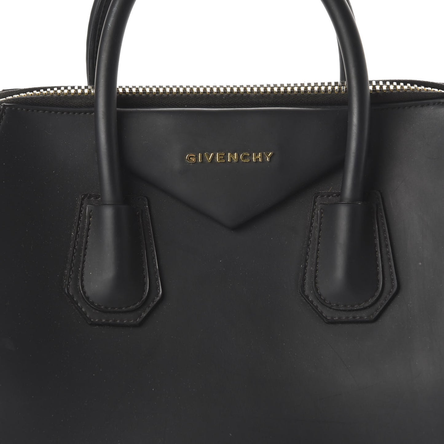 Rubber Effect Calfskin Medium Antigona Black