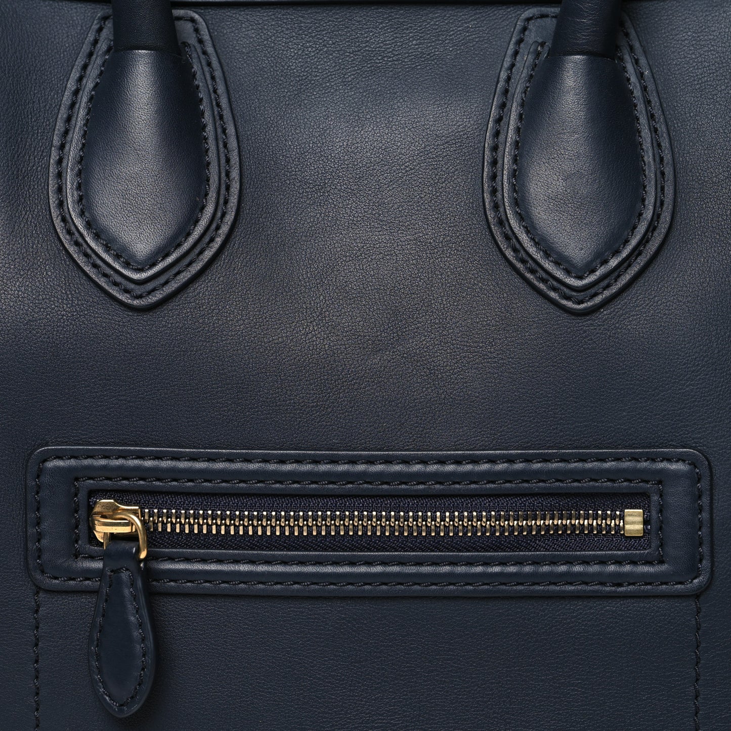Smooth Calfskin Mini Luggage Navy Blue
