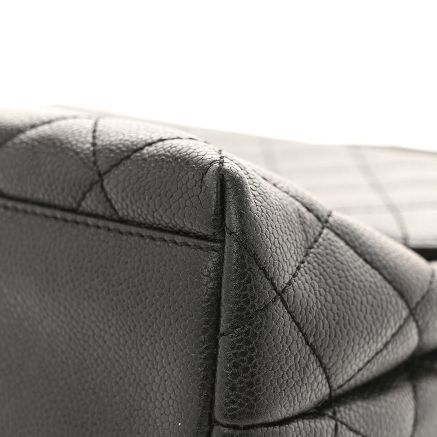 Caviar Quilted Jumbo Kelly Flap Black