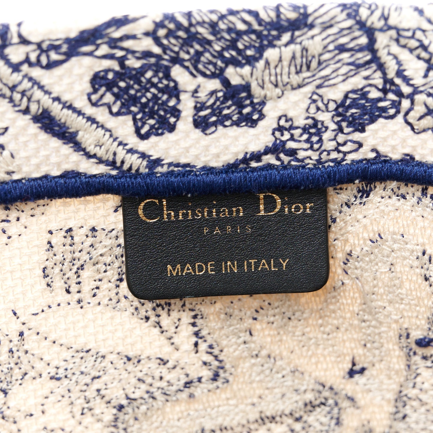 Canvas Embroidered Large Dioriviera Toile De Jouy Book Tote Blue