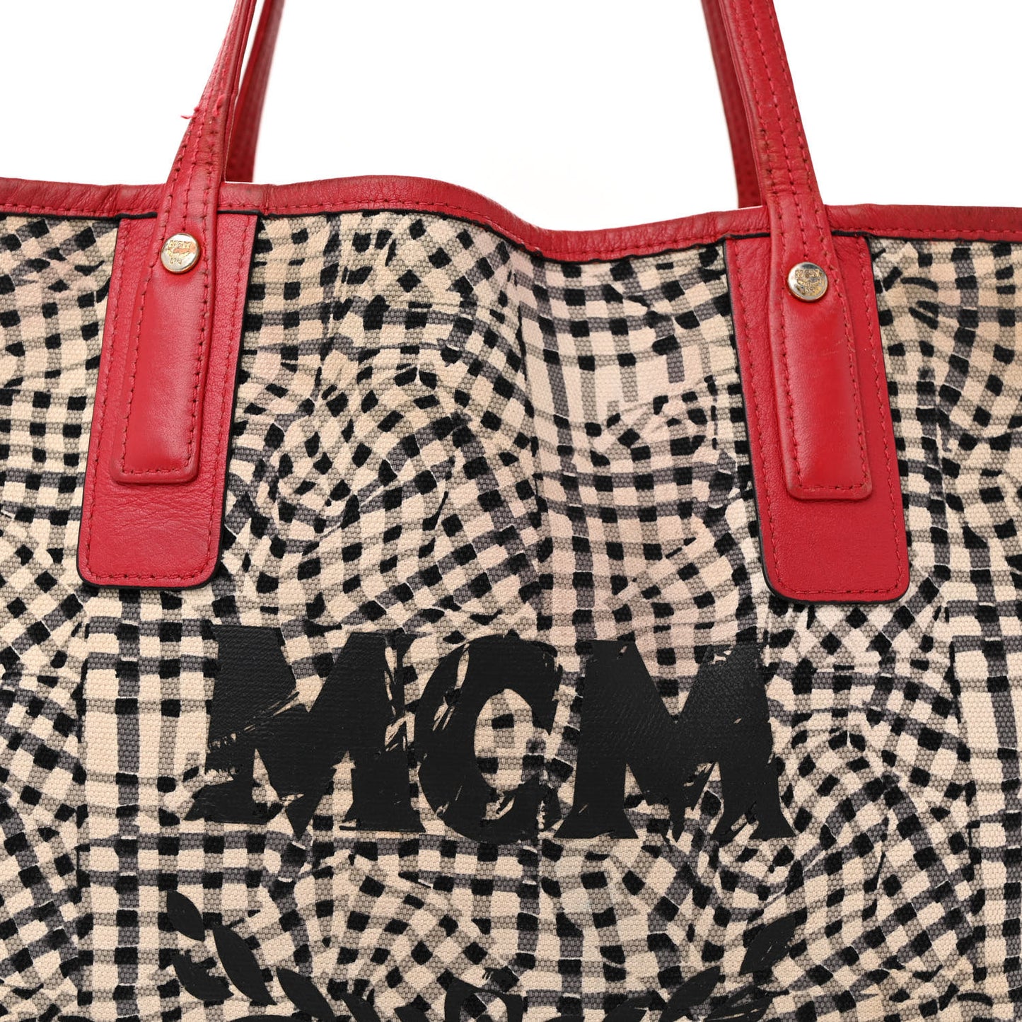Visetos Medium Liz Reversible Shopper Tote Ruby Red