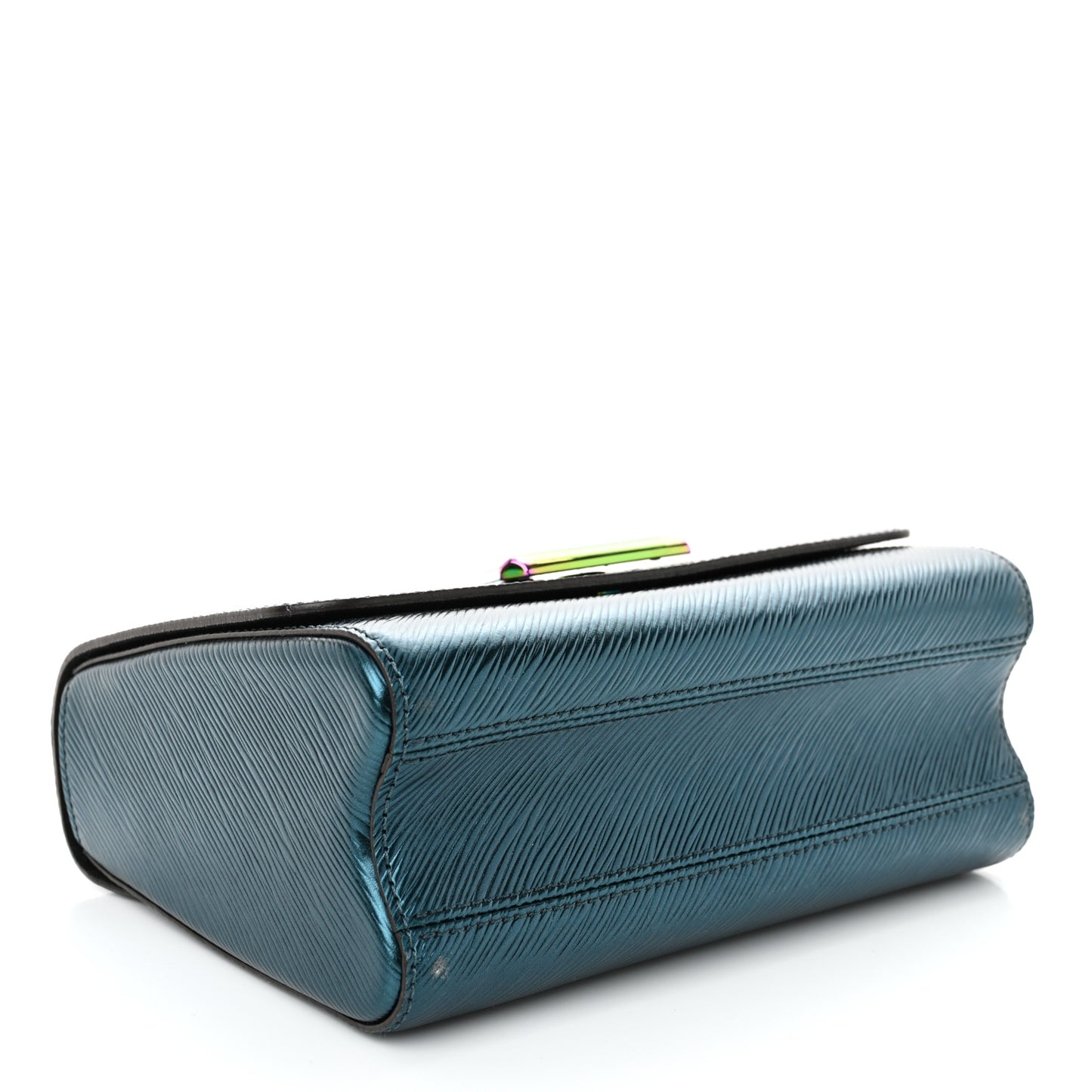 Epi Twist Scarabeo Shoulder Bag MM Blue Boreale
