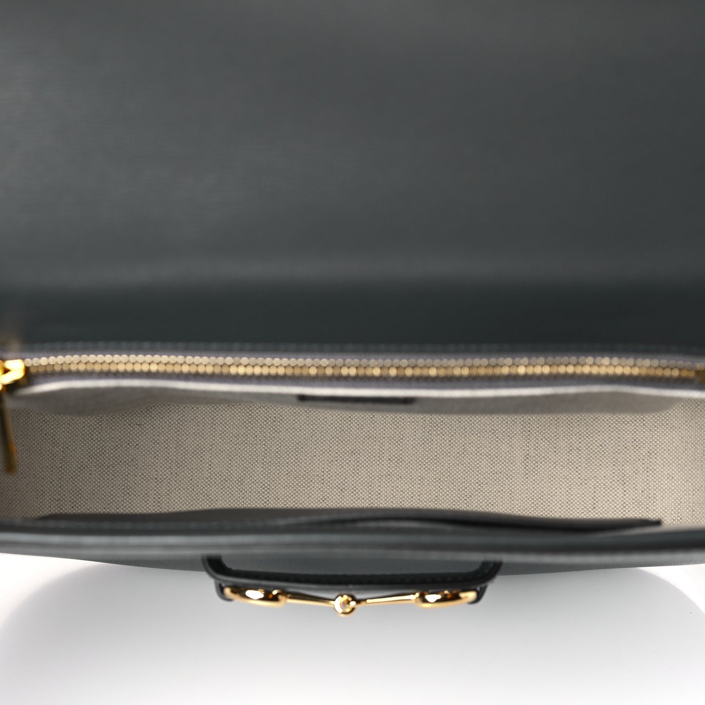 Azalea Calfskin Web Horsebit 1955 Shoulder Bag Graphite Grey