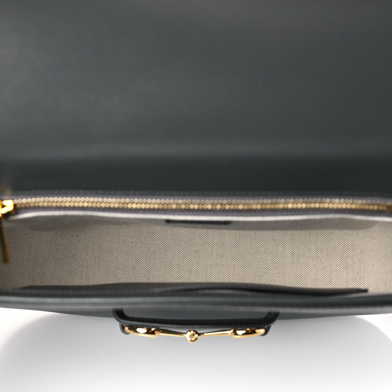 Gucci Azalea Calfskin Web Horsebit 1955 Shoulder Bag Graphite Grey 5 of 8