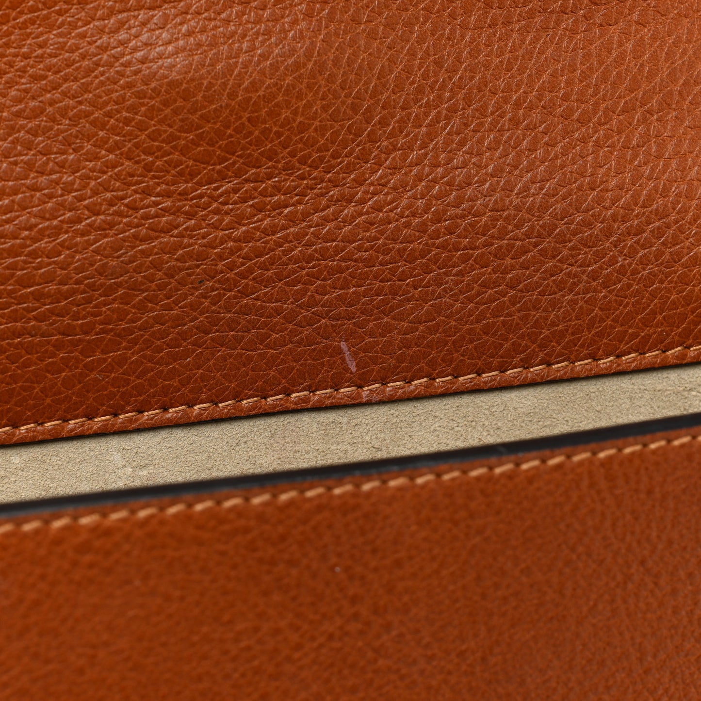 Calfskin Suede Medium Nile Bracelet Bag Caramel