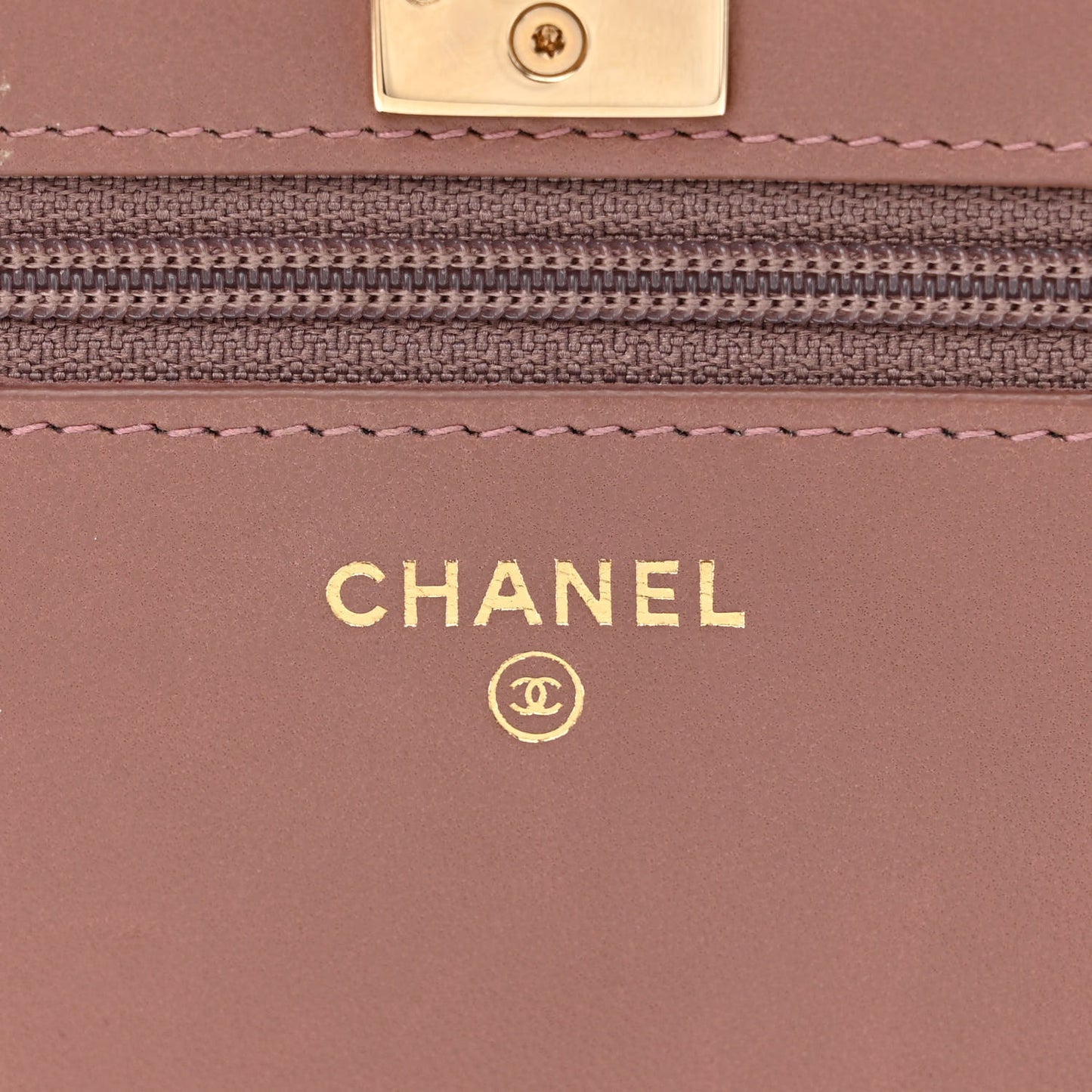 Lambskin Quilted Trendy CC Wallet On Chain WOC Nude