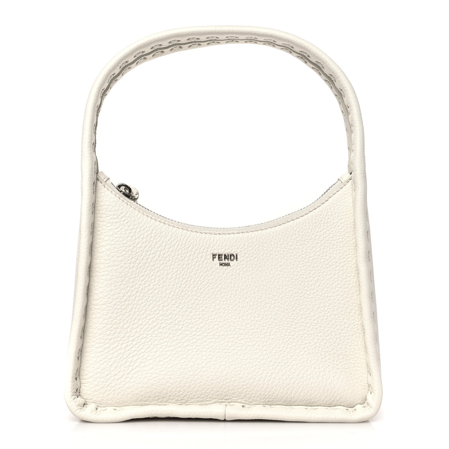 Cuoio Roma Sellerissima Nappa Sintetica Tape Stitch Mini Fendessence Shoulder Bag White